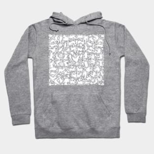 Otomi Mexican Design White Hoodie